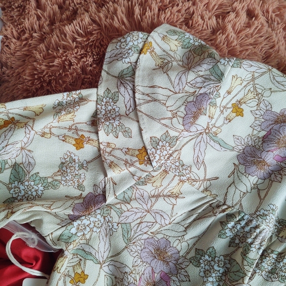 A.n.a new approach women's dress long sleeve  yellow floral size S - Picture 11 of 15